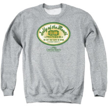 Trevco Sportswear WBM1370-AS-4 Christmas Vacation Jelly of the Month Club Member Adult Crewneck Sweatshirt, Athletic Heather - Extra Large