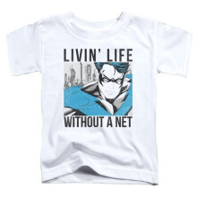 Trevco Sportswear BM2638-TT-3 Batman Without A Net Toddler Short Sleeve T-Shirt, White - Large 4T