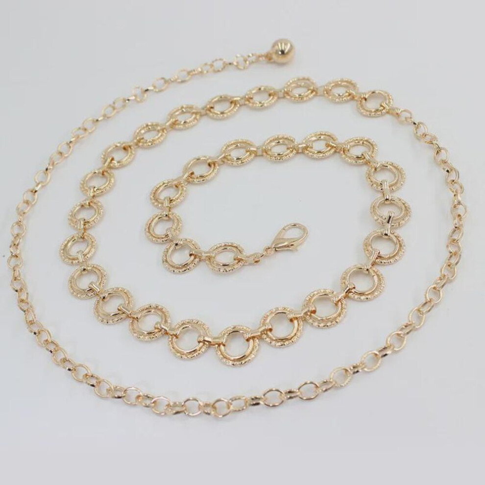 (gold) Women's Korean Style Adjustable Metal Belt Chain Skirt/dress Accessory