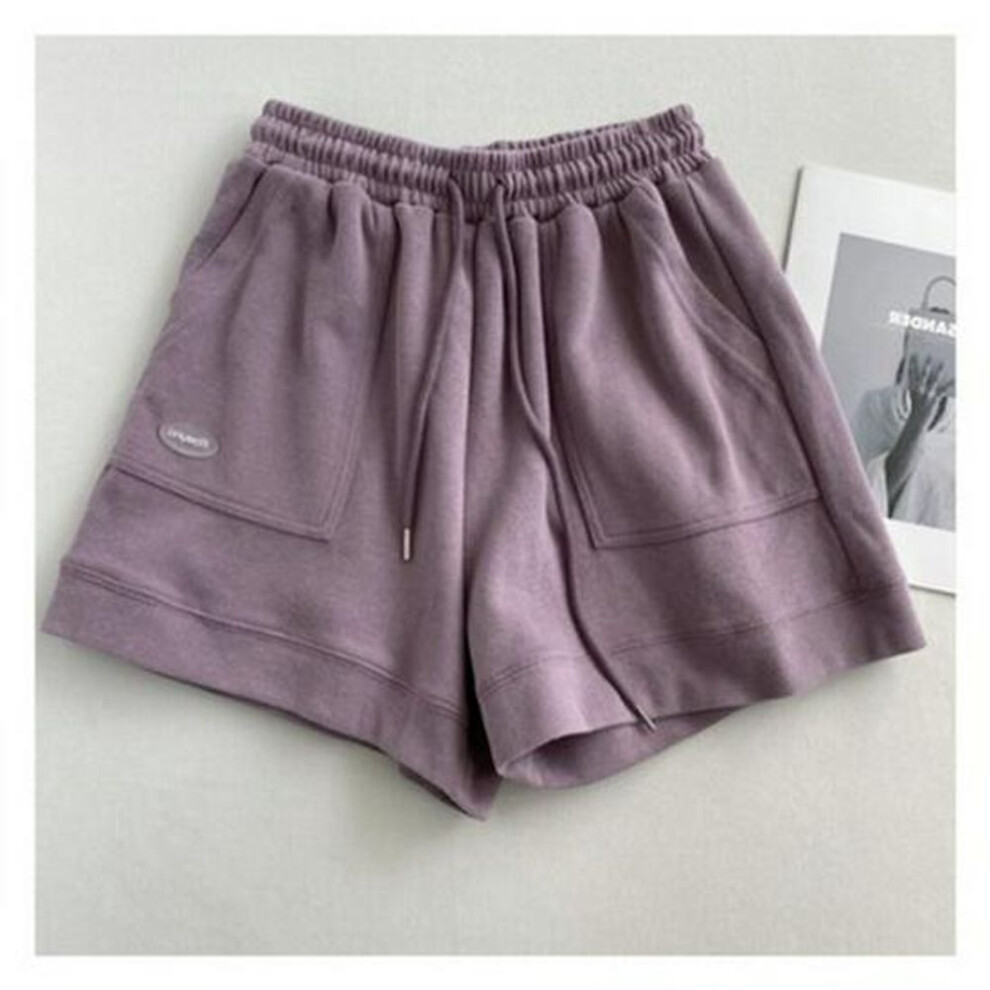 (purple, XXL) "2025 Korean High-Waist A-Line Casual Sports Shorts for Women