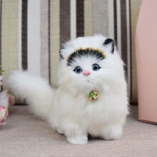 (Black) Plush Lifelike Electronic Cats Toys Animal Realistic Boys Girls Gift Birthday