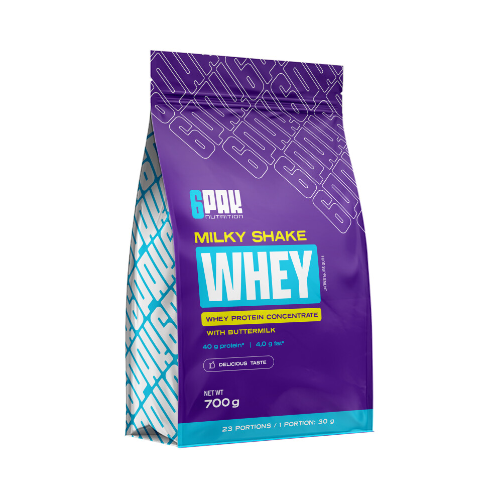6PAK Milky Shake Whey 700g - Cookies Flavour Protein Powder