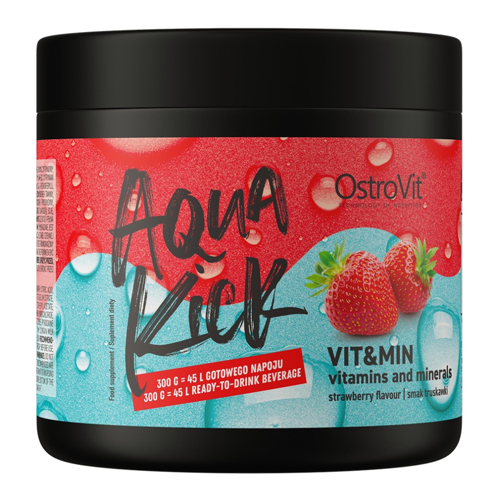Ostrovit Aqua Kick Vit&Min 300G - Strawberry Vitamin Powder