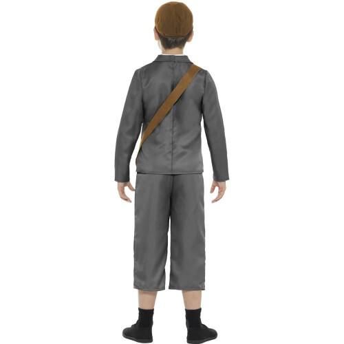 Smiffy's (10-12 Years, Grey) Smiffys Boys WW2 Evacuee Costume Set 2