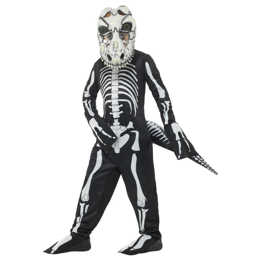 Smiffy's (4-6 Years, Black/White) Childrens/Kids T-Rex Skeleton Costume Set