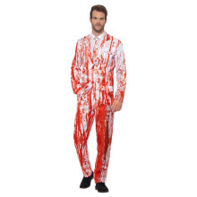 (M, Red/White) Smiffys Mens Blood Drip Costume Suit