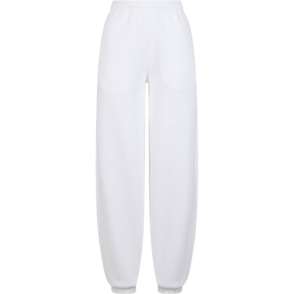 (S, White) Build Your Brand Womens/Ladies Fluffy Sweatpants-image-OPC-PGCQNNS-NEW