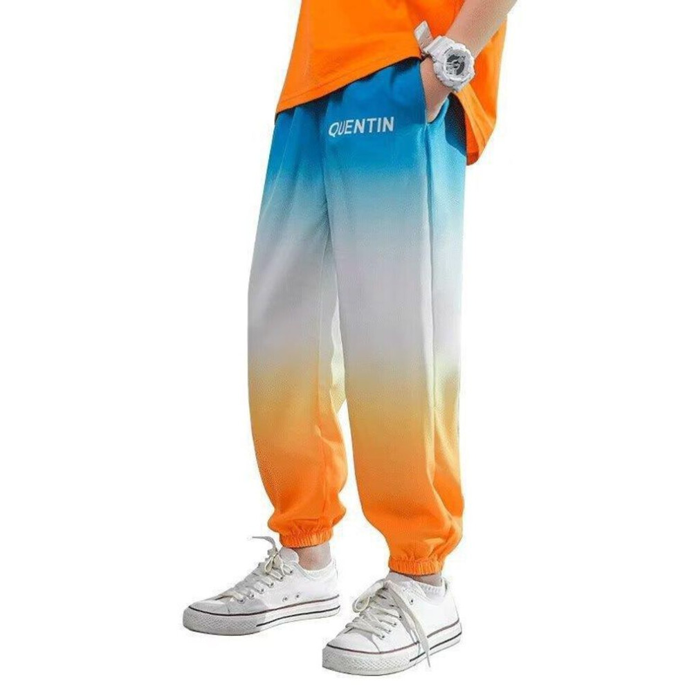 (170 cm) "2023 Summer Ice Silk Boys' Gradient Anti-Mosquito Trendy Casual Sports Pants
