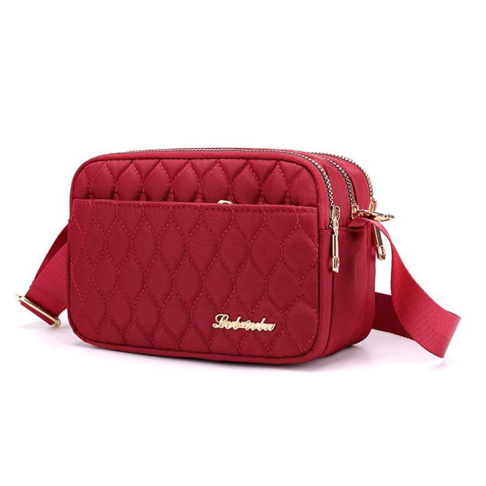 (red) "new 2020 Nylon Canvas Waterproof Shoulder Bags For Women