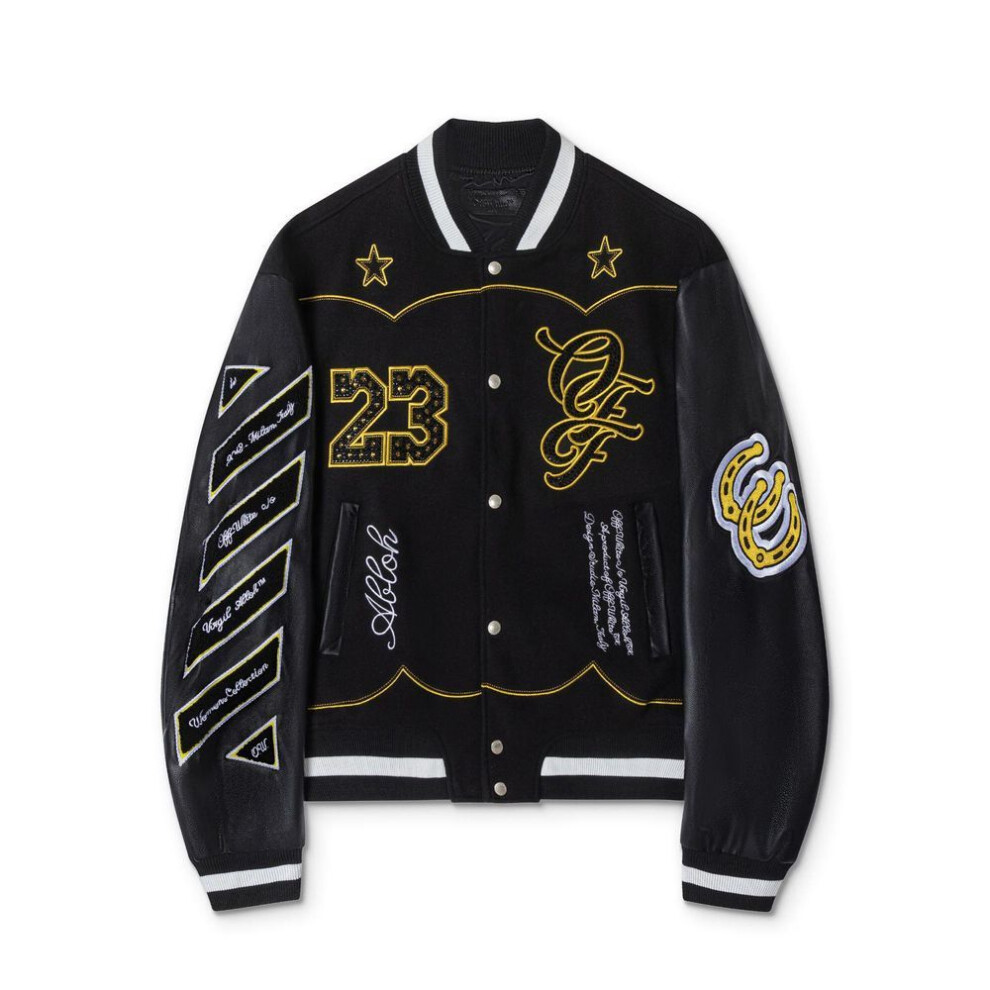 (black, Extra Large) "2024 Spring/Autumn Unisex Baseball Jacket with Diamond Letter Design