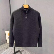 (black, XL) Men's Stand Collar Korean Fashion Sweater - Casual Autumn/winter All-match High Collar Long Sleeve Top