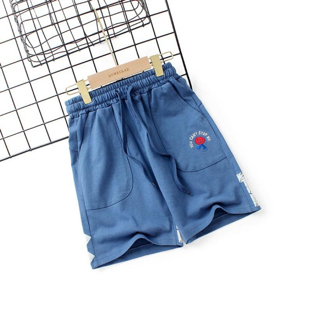 (blue, Size 130) Korean Style Boys' Summer Trendy Casual Shorts - New Fashionable Children's Clothing