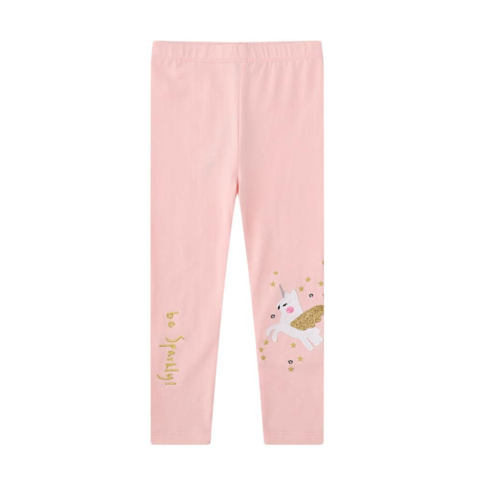 (6T (Height 110-120cm)) Spring/Summer New Girls' Embroidered Slim Leggings