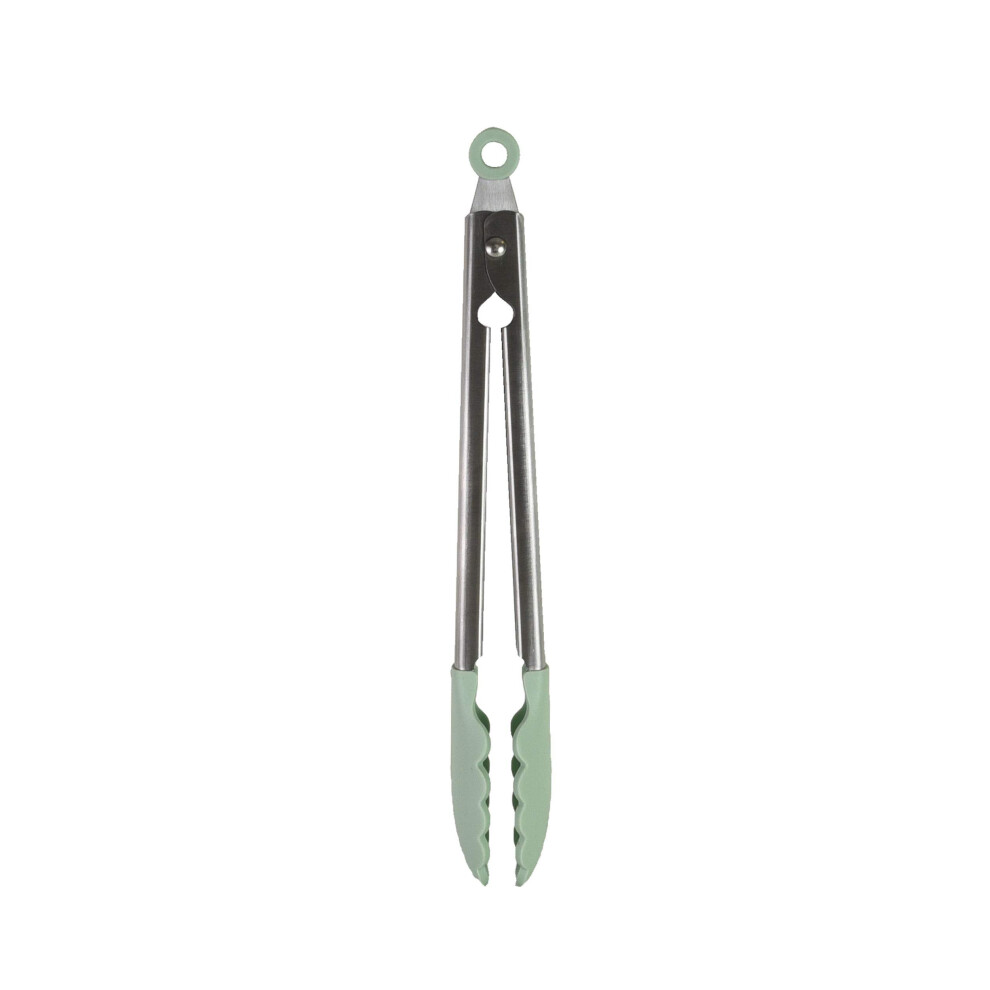 KitchenAid Gourmet Silicone-Tipped Stainless Steel Tongs  12 Inch  Pistachio