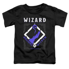 Trevco Sportswear HBRO667-TT-2 Dungeons & Dragons Wizard Toddler Short Sleeve T-Shirt, Black - Medium 3T