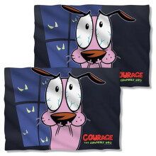 Trevco Sportswear CN417FB-PLO1-0 Courage The Cowardly Dog Window Front Back Print Pillow Case, White - 20 x 28 in.