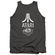 Trevco Sportswear ATRI101C-TK-3 Atari Joystick Logo Adult Tank Top, Charcoal - Large