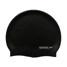 Speedo siliconen platte badmuts (zwart)