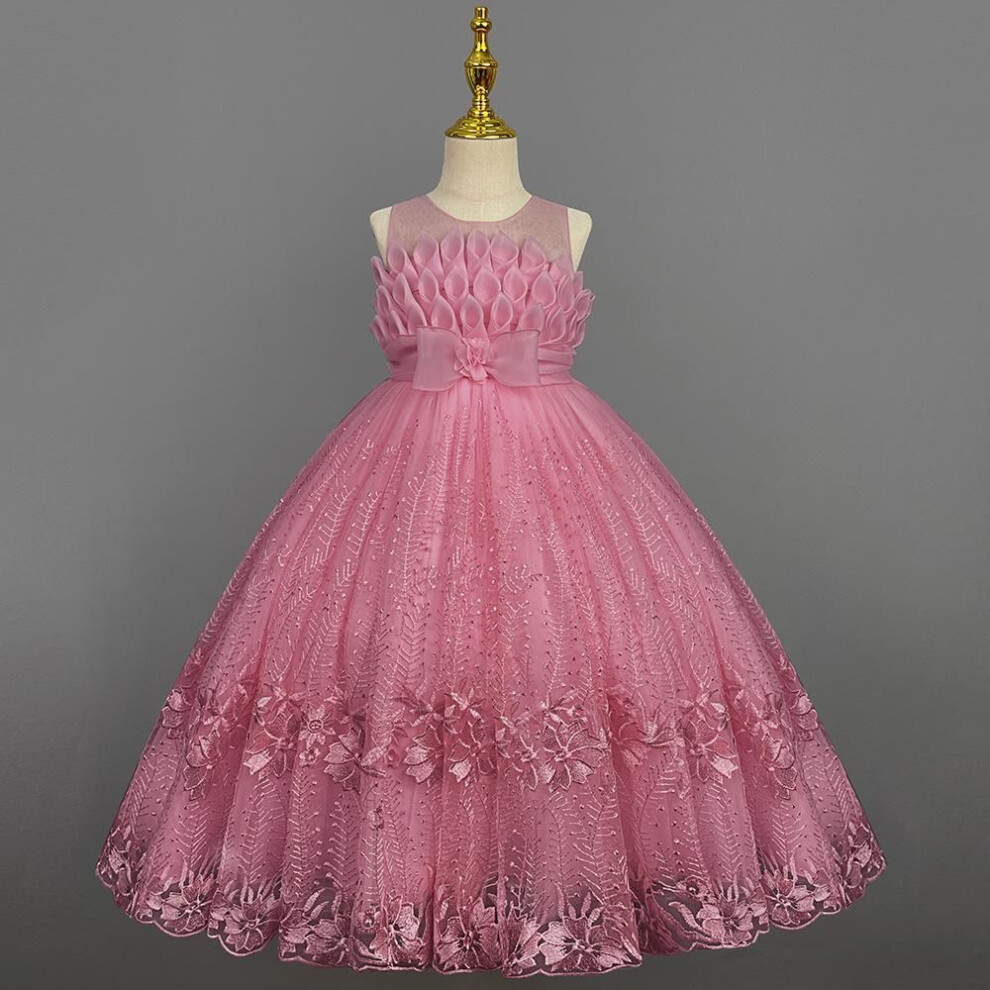 (beige, 140 cm) "2023 Stylish Girl's Dresses: Puffy Princess Skirts & Flower Girl Wedding Attire For Piano Performances