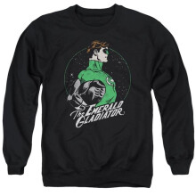 Trevco Sportswear DCO808-AS-4 DC Star Gazer Adult Crewneck Sweatshirt, Black - Extra Large