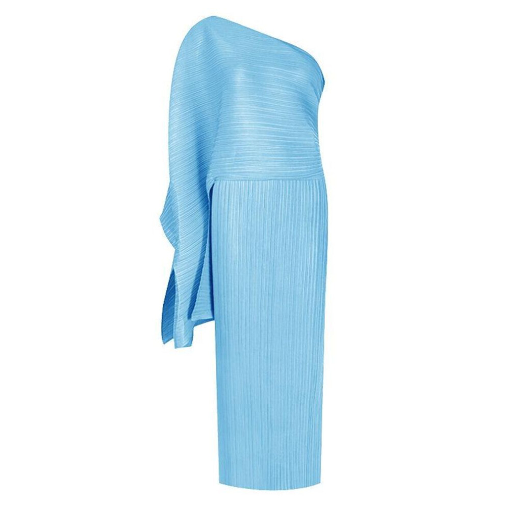 (light blue, One Size) "2025 Spring Women's High-Waist Irregular Hem Long Skirt in Various Colors