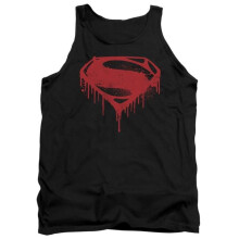 Trevco Sportswear BVS120C-TK-3 Batman vs Superman Splattered Adult Tank Top, Black - Large
