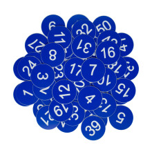 StayMax Plastic Number-tags indgraverede nummererede tags uden hul (1-50 bl?)