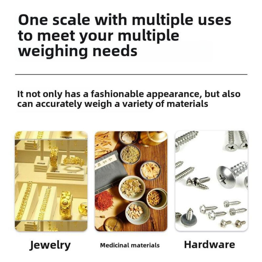 (Rechargeable 50g/0.001g) Portable Mini Pocket Jewelry Scale, 0.01g Precision For Baking, Medicine, And More.