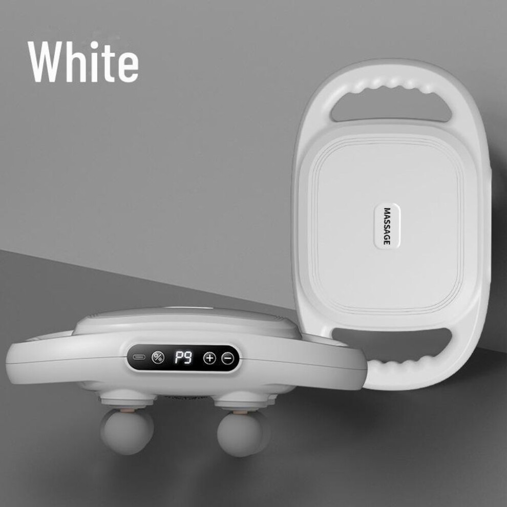 (white) "Six-Head Fascia Gun Muscle Relaxer: Deep Tissue Neck and Muscle Massager