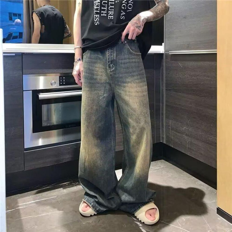 (L) "Trendy Boys' Retro Street Hip Hop Straight-Leg Jeans