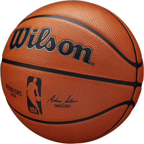 Wilson WILSON NBA Αυθεντική Μπάλα Μπάσκετ - Εξωτερικού Χώρου, Μέγεθος 6 - 28.5",Καφέ 1