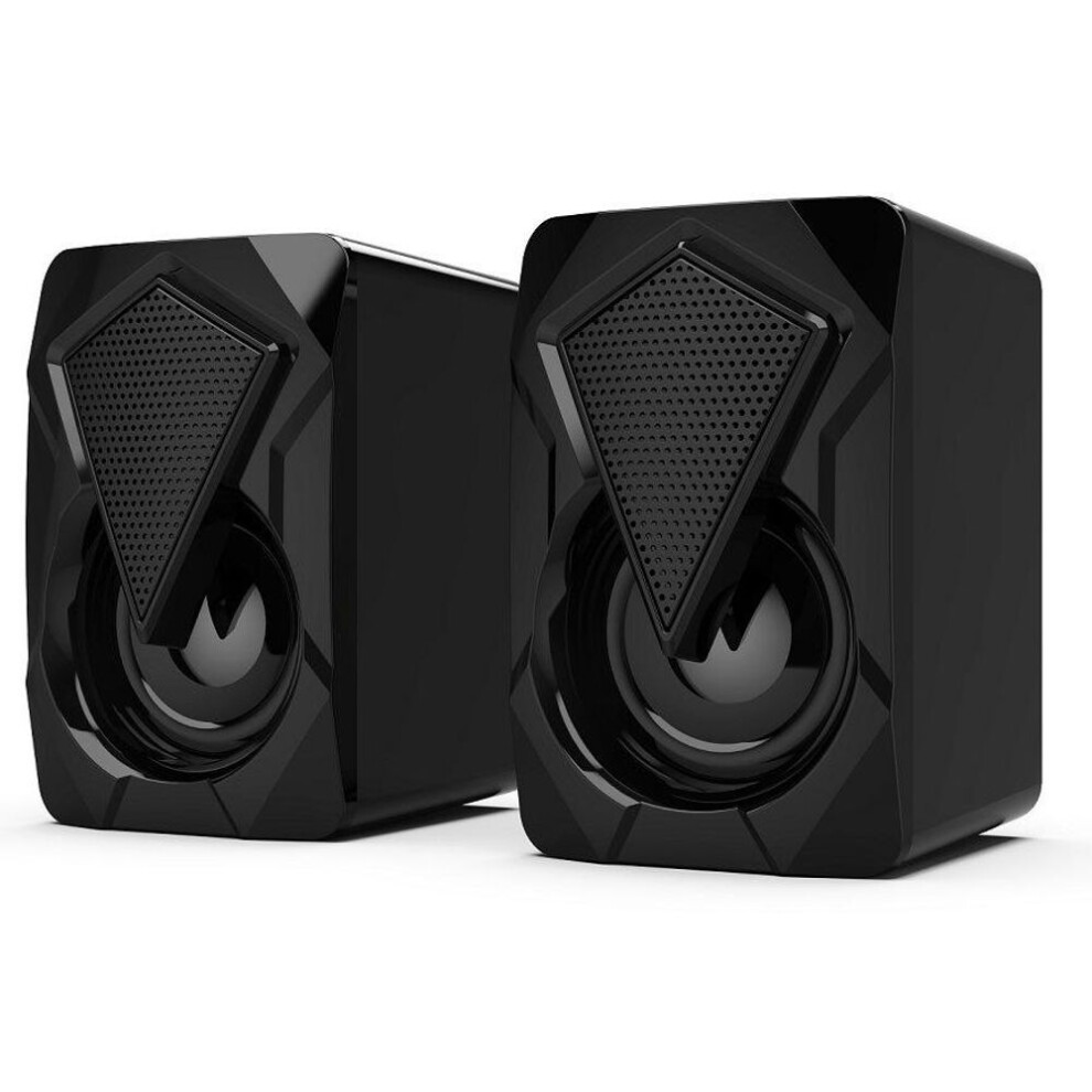 (black) Cross-Border X2 RGB Speaker: USB-Powered, Colorful Desktop Gaming Audio System.