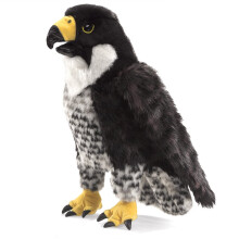 Folkmanis Peregrine Falcon Hand Puppet Black/White/Yellow