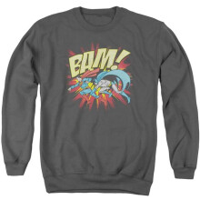 Trevco Sportswear DCO741-AS-3 DC Bam Adult Crewneck Sweatshirt, Charcoal - Large