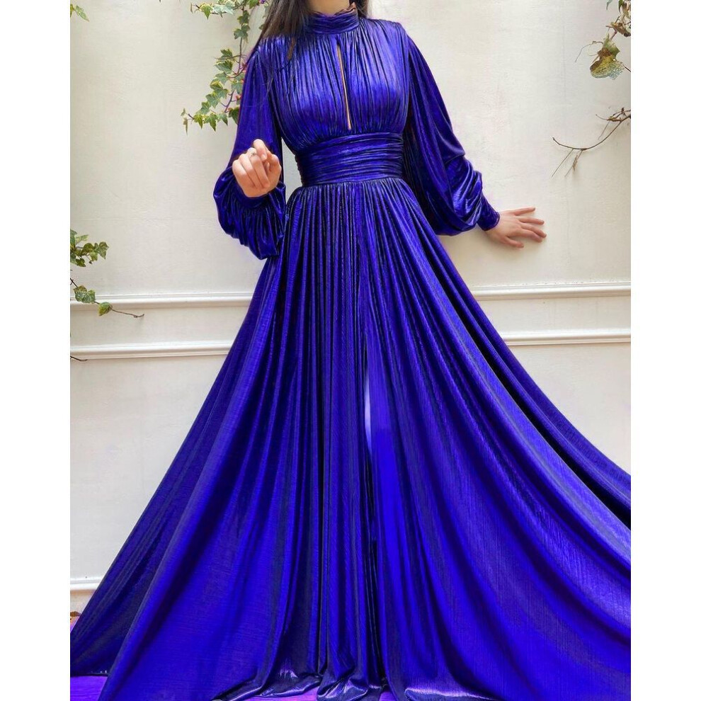 (blue, Extra Large) "2025 Spring/Summer Avocado Green Halter Neck Swing Maxi Dress