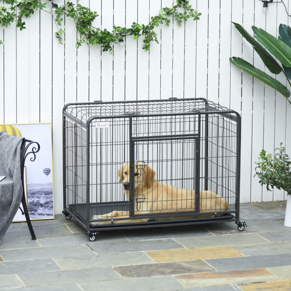 Metal Dog Kennel with Locking Door - - Image 4