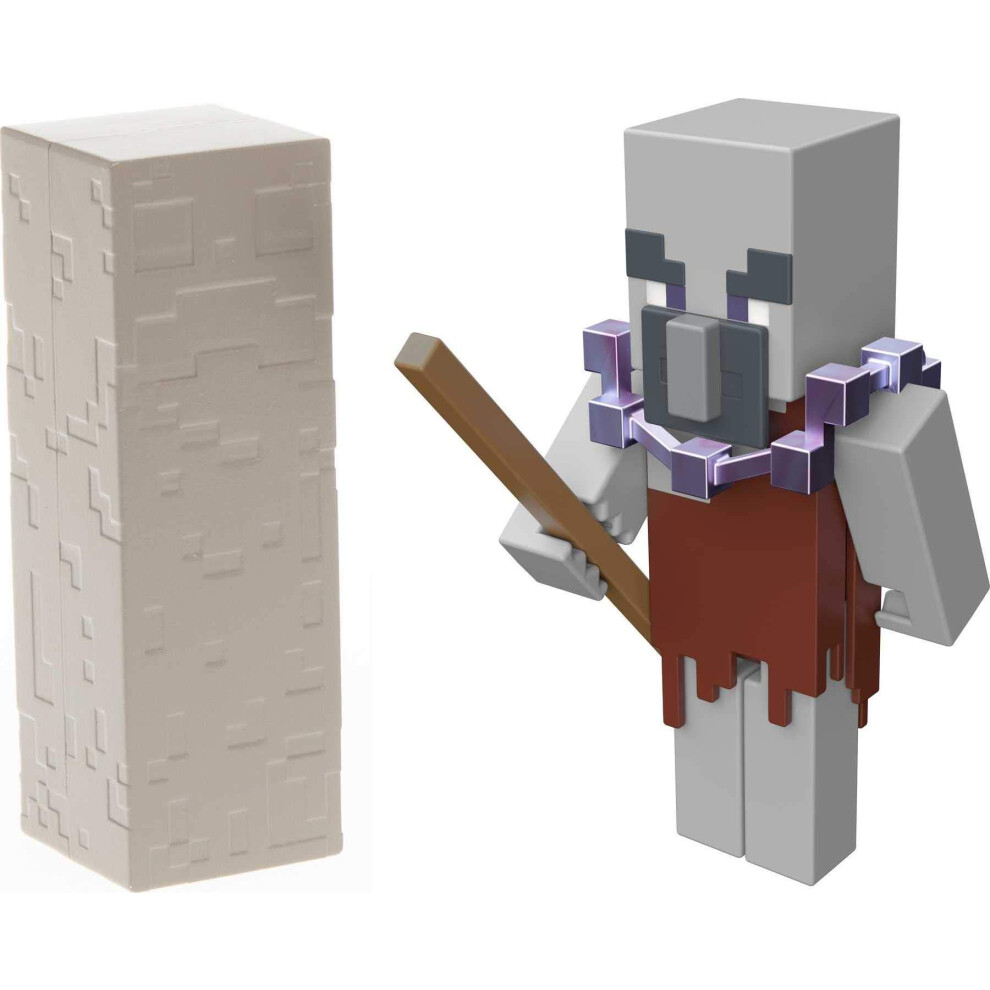 Mattel Minecraft Dungeons 3.25-In Collectible Battle Figure And Access