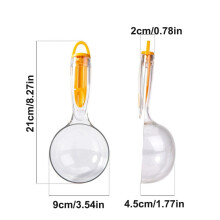 Cat Spoon For Licky Treats Comfortable Handle Dog Food Scoop With Sealing Clip Reusable Clear Multi-functional Pet Feeding
