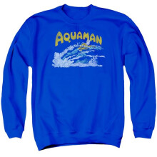 Trevco Sportswear DCO731-AS-1 DC Aqua Swim Adult Crewneck Sweatshirt, Royal - Small