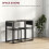 Homcom HOMCOM 3 Piece Dining Table Set with Metal Frame, Black 4