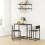 Homcom HOMCOM 3 Piece Dining Table Set with Metal Frame, Black 1