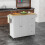 Homcom HOMCOM Kitchen Island on Wheels, Kitchen Cart with Drop Leaf, White 9