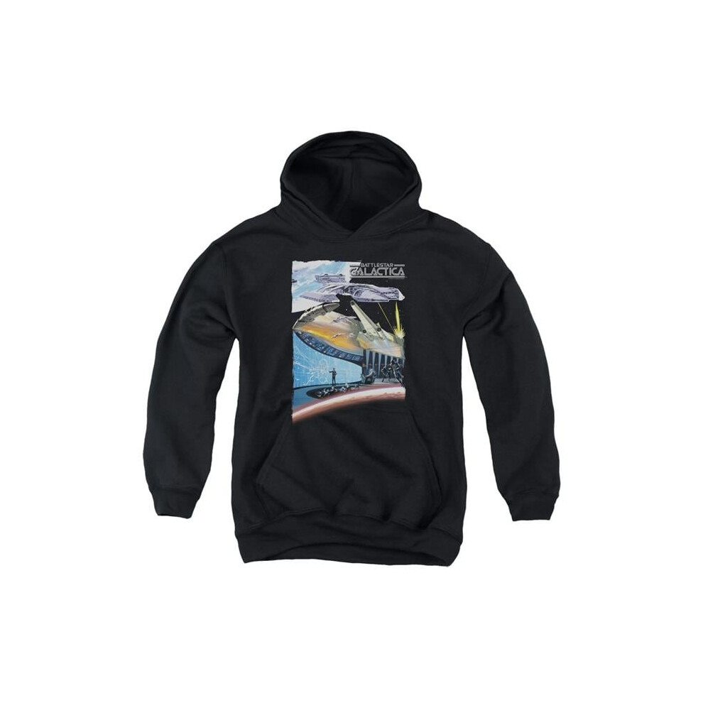 Trevco Sportswear BSG207-YFTH-1 BSG Concept Art Youth Hooded Sweatshirt, Black - Small-image-OPC-PGCSMHZ-NEW