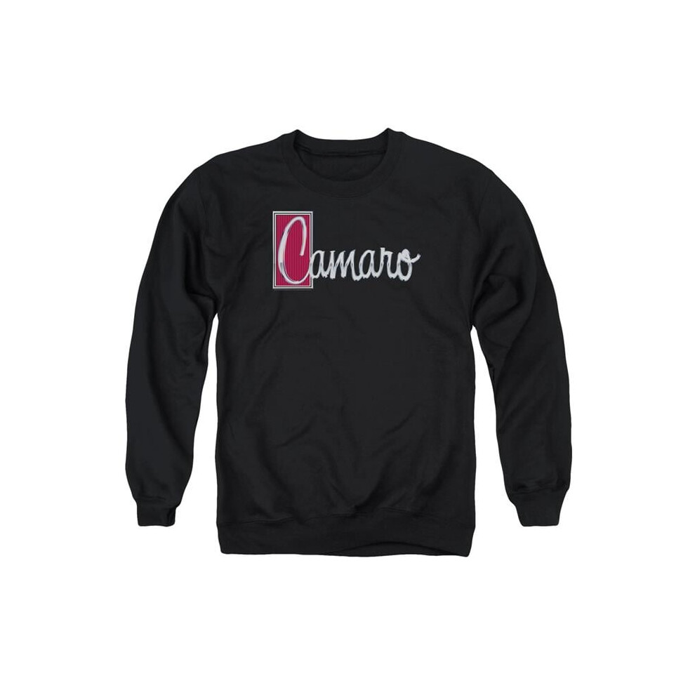 Trevco Sportswear CHV145-AS-3 Chevrolet Chrome Script Adult Crewneck Sweatshirt, Black - Large-image-OPC-PGCSN5K-NEW