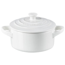 Le Creuset Stoneware Mini Round Cocotte 8 oz White