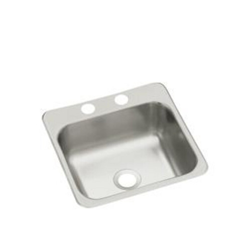 STERLING B153-2 Δευτερεύουσα Σιντριβάνι 15 x 15 Ίντσες Μονό Λεκάνη Μπαρ, Ανοξείδωτο Ατσάλι