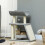 PawHut PawHut Cat Tree Kitten Tower with Scratching Posts, Plush Bed & Perch - Light Grey (D30-481V00LG) 1