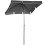 Outsunny Outsunny Aluminium Sun Umbrella Parasol Patio Rectangular 2M x 1.3M Grey 9