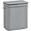 Homcom HOMCOM 100L Wood Laundry Basket A Compartment Flip Lid Removable Lining Grey 9