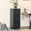 Homcom HOMCOM Rolling Storage Cabinet 3-Tier Mobile File Cabinet with Wheels Black 1